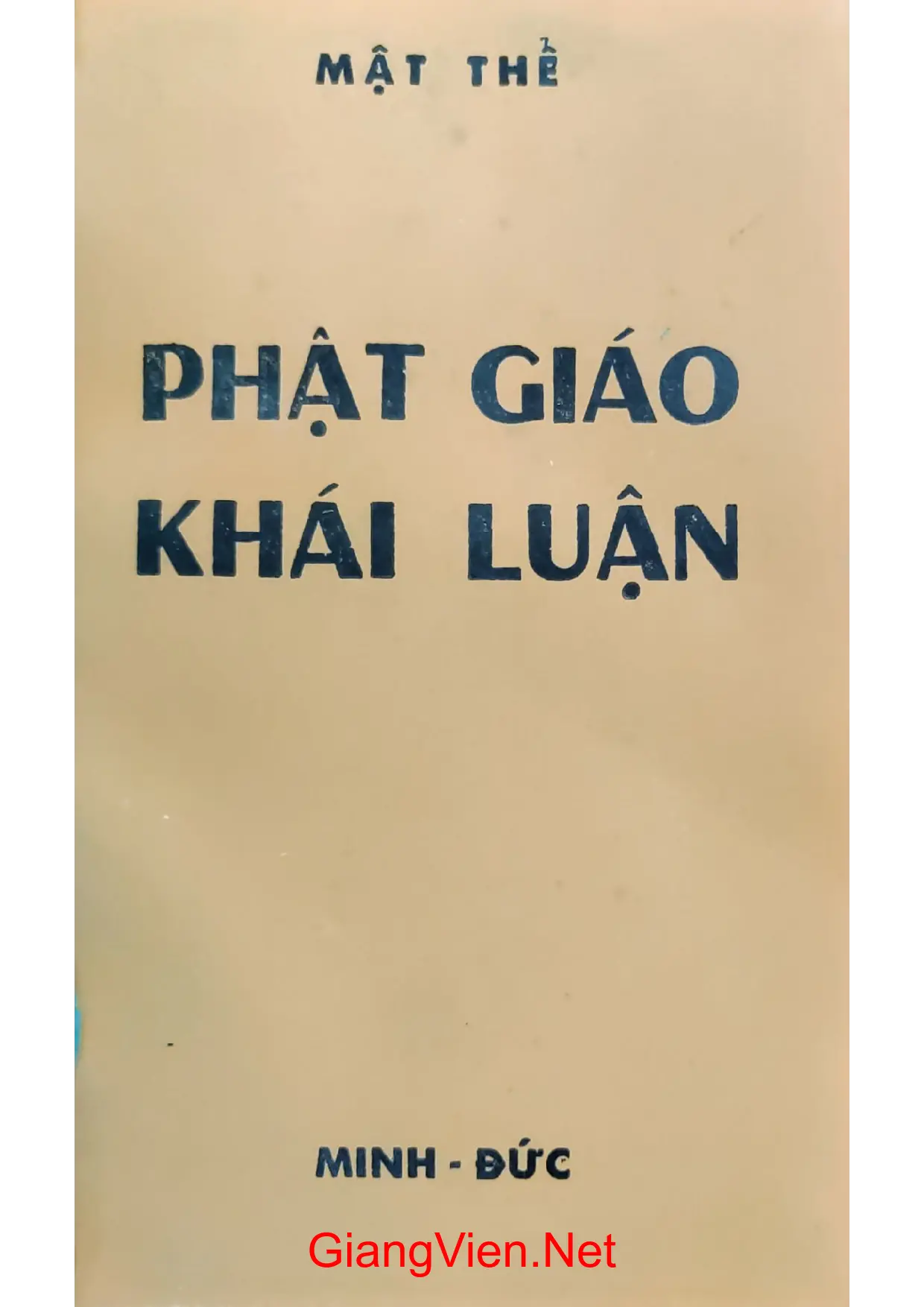 Ảnh bìa của Phật giáo khái luận