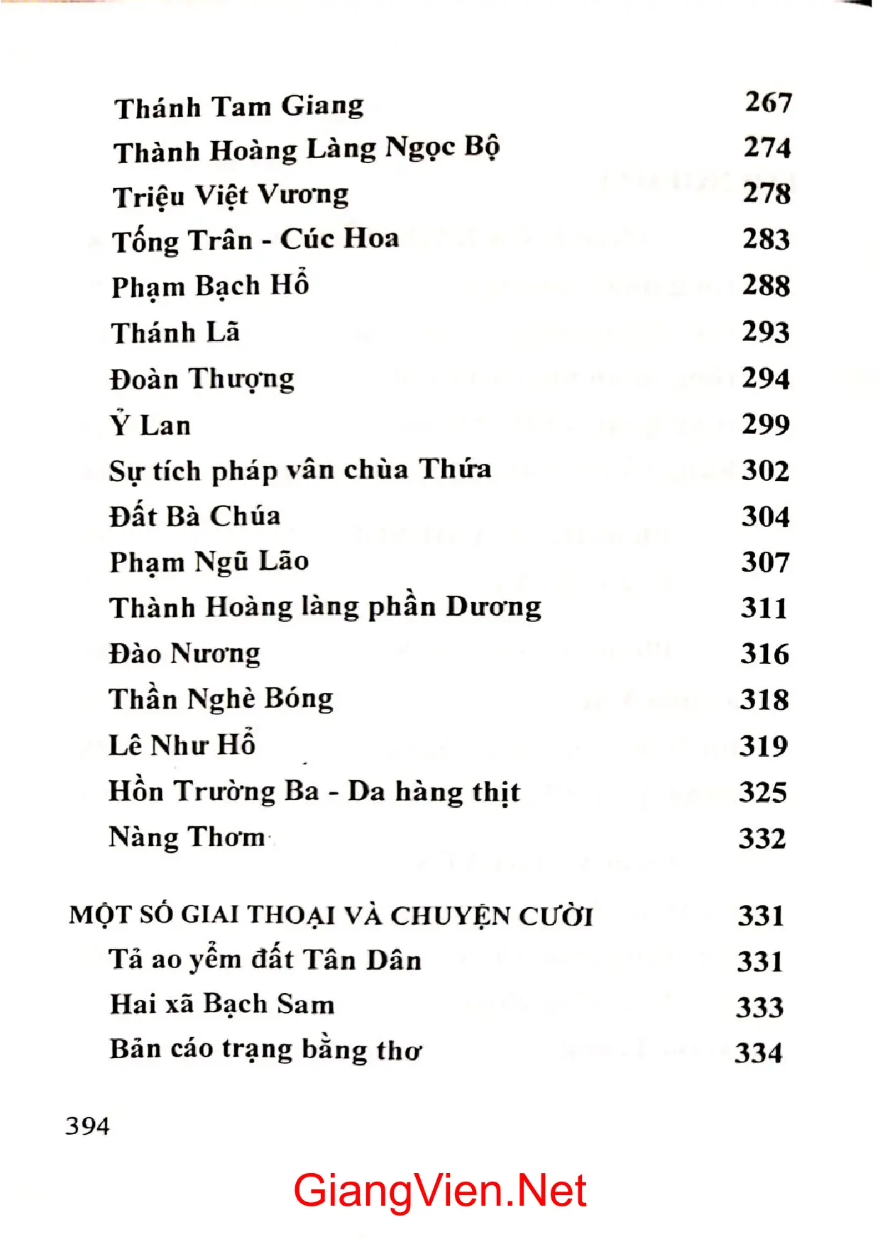 Mục lục chi tiết trang 1 sách Văn học dân gian Hưng Yên
