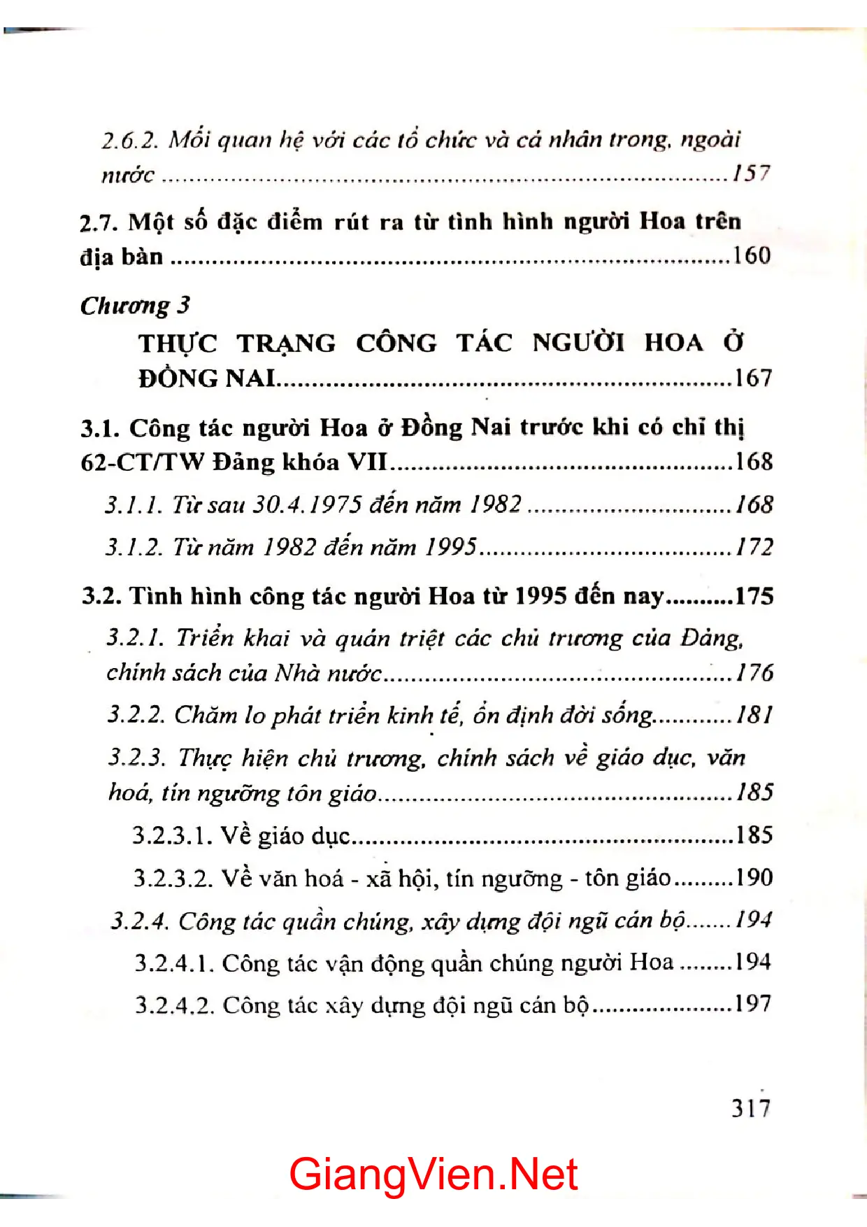 Mục lục chi tiết trang 3 sách Người Hoa ở Đồng Nai