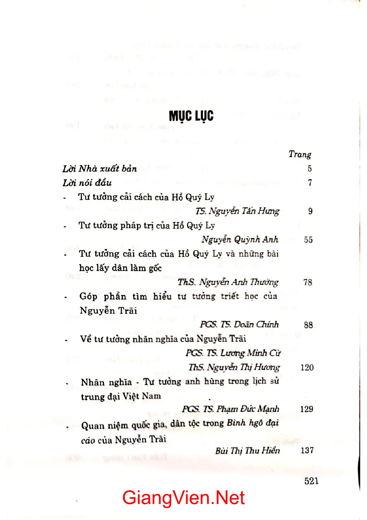 Ảnh minh họa nội dung cuốn sách: Tư tưởng Việt Nam từ thế kỷ XV đến thế kỷ XIX