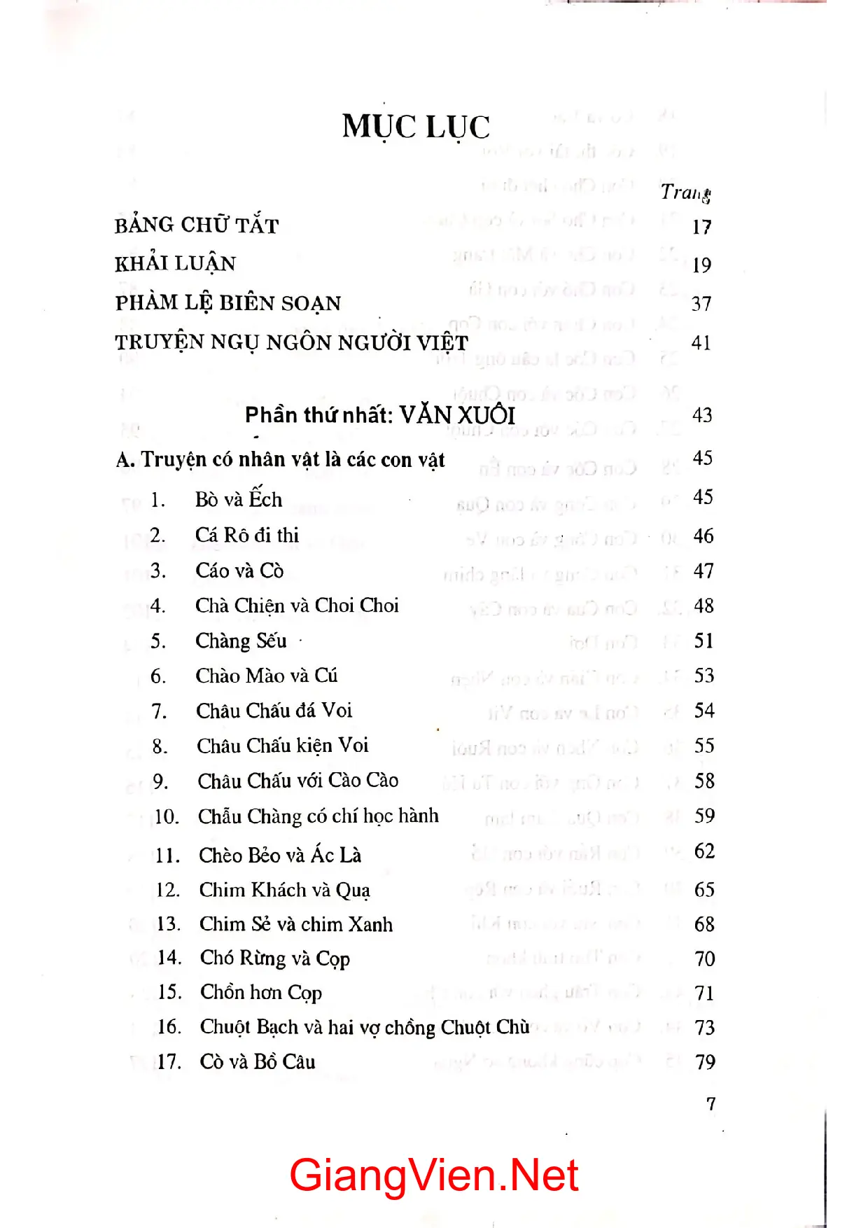 Trang bìa chính thức sách Tổng tập văn học dân gian người Việt truyện ngụ ngôn tập 10