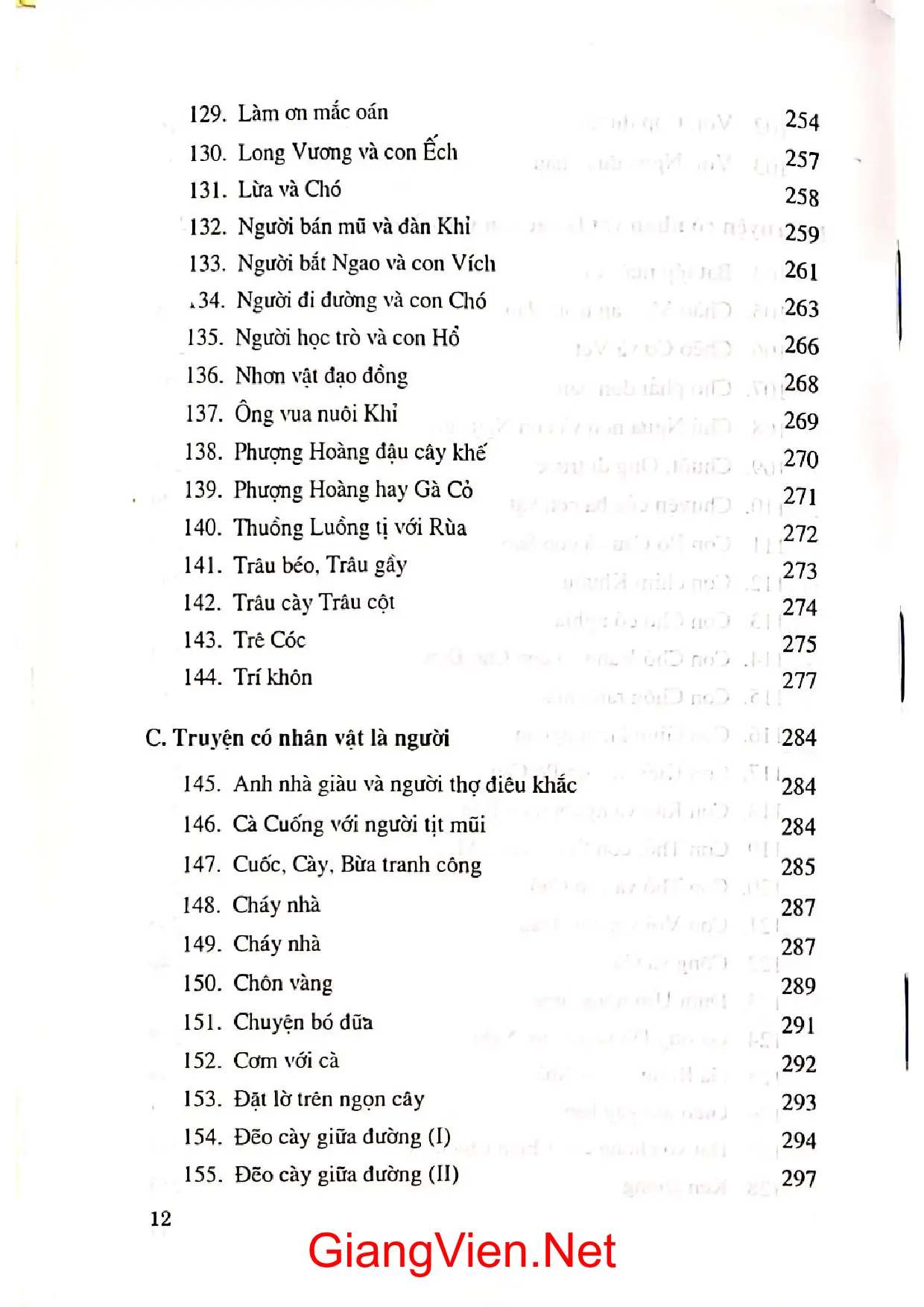 Nội dung mục lục và hình ảnh sách Tổng tập văn học dân gian người Việt truyện ngụ ngôn tập 10 - Trang 5