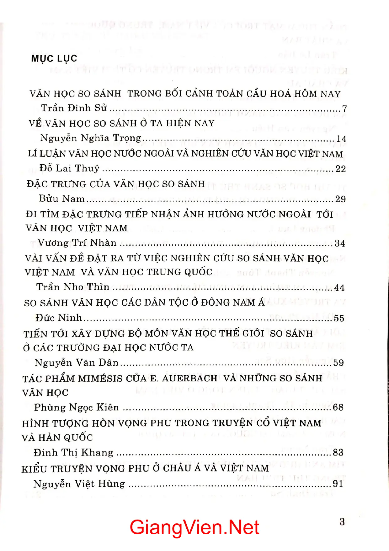 Trang bìa chính thức sách Văn học so sánh nghiên cứu và triển vọng
