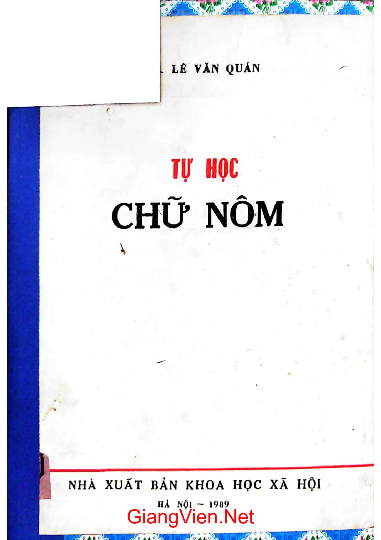 Ảnh bìa của Tự học chữ Nôm