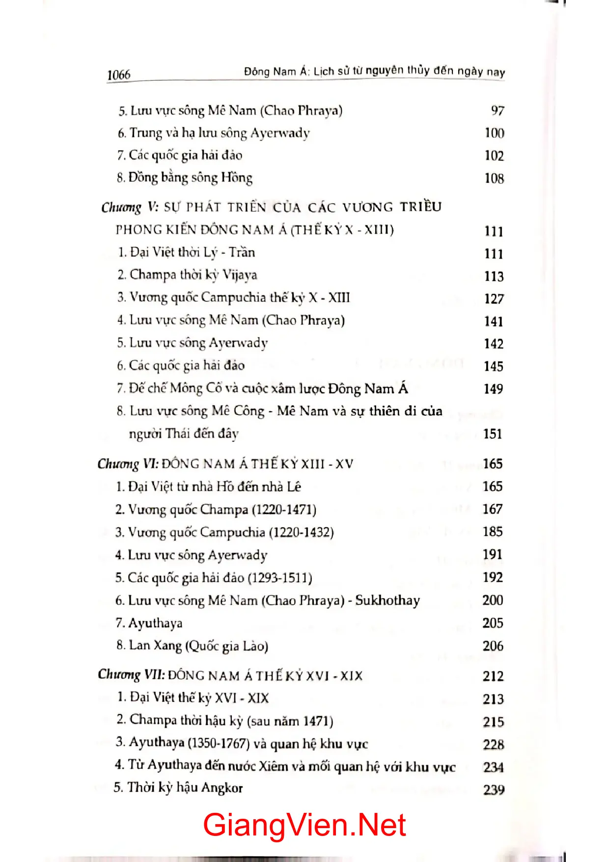 Mục lục chi tiết trang 1 sách Đông Nam Á lịch sử từ nguyên thủy đến ngày nay