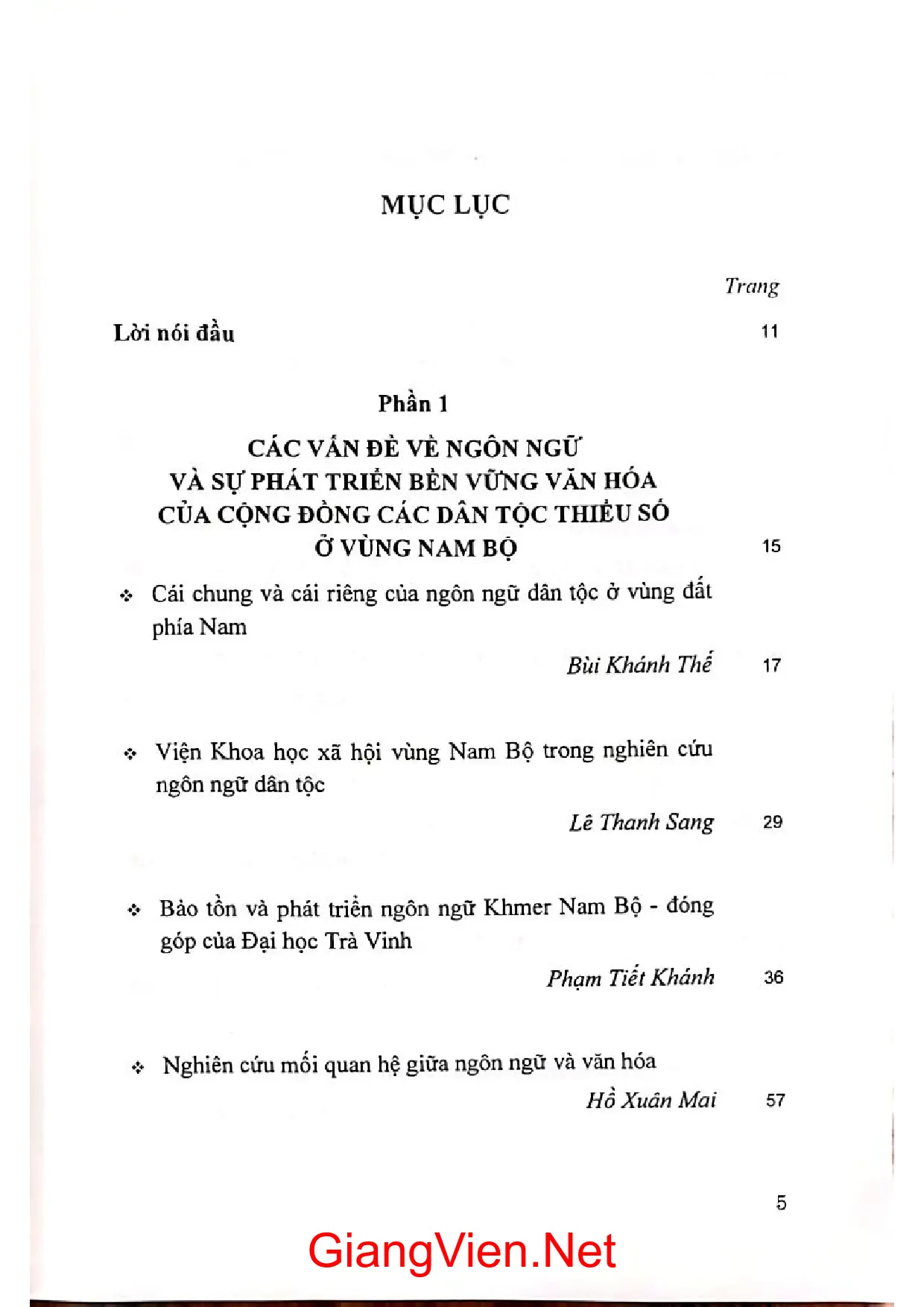 Trang bìa chính thức sách Ngôn ngữ và sự phát triển bền vững văn hóa dân tộc thiểu số ở vùng Nam Bộ