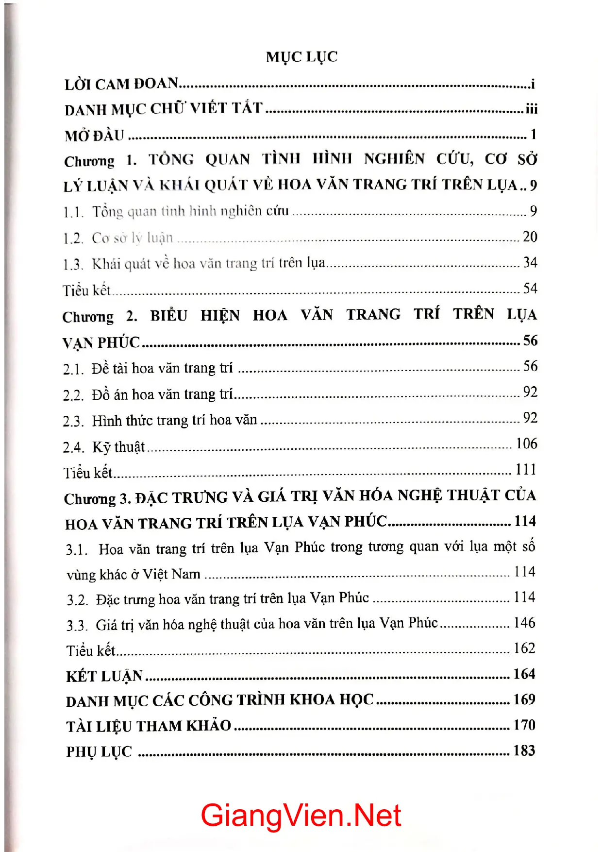 Trang bìa chính thức sách Luận án Hoa văn trang trí trên lụa Vạn Phúc