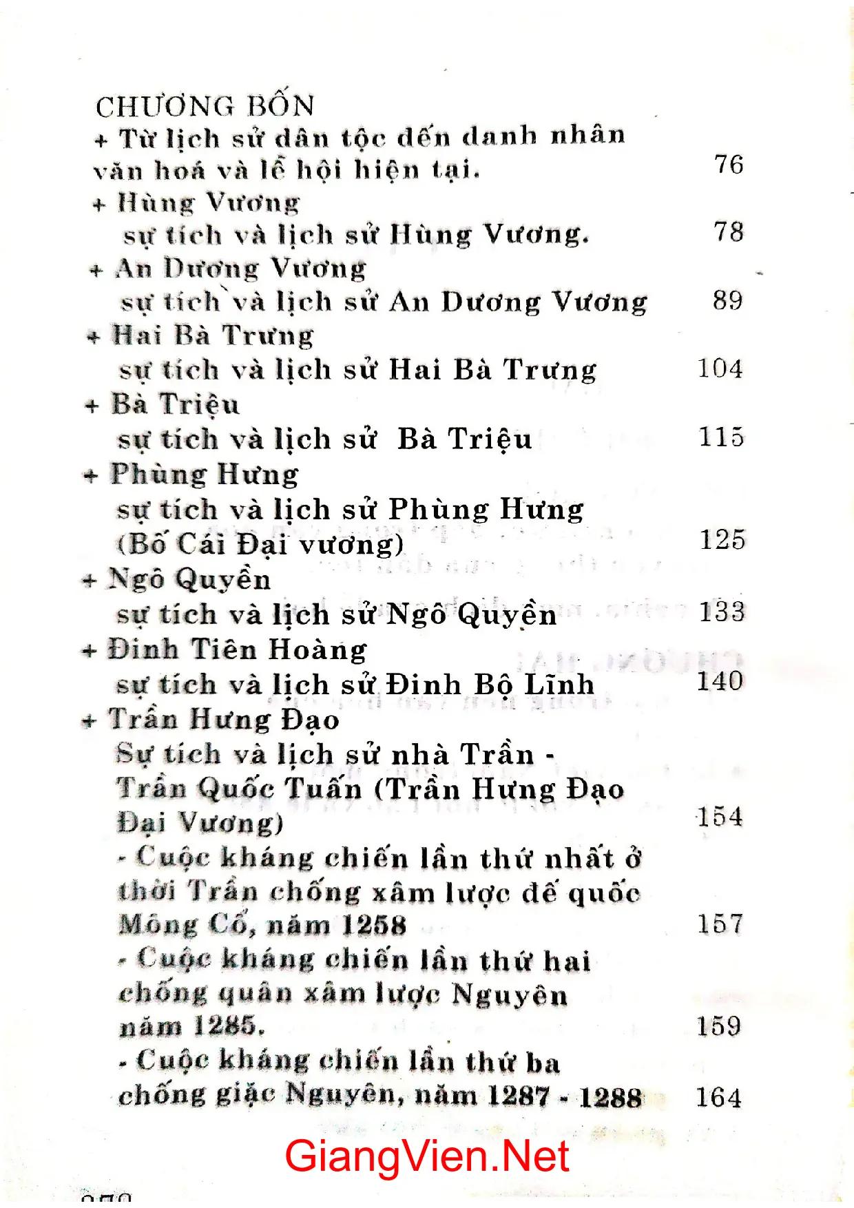 Mục lục chi tiết trang 1 sách Lễ hội và danh nhân lịch sử Việt Nam