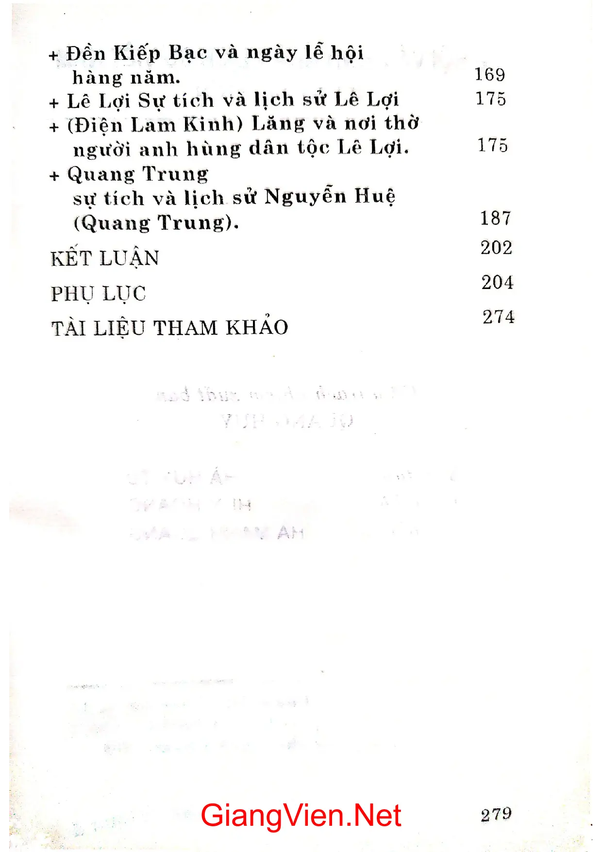 Mục lục chi tiết trang 2 sách Lễ hội và danh nhân lịch sử Việt Nam