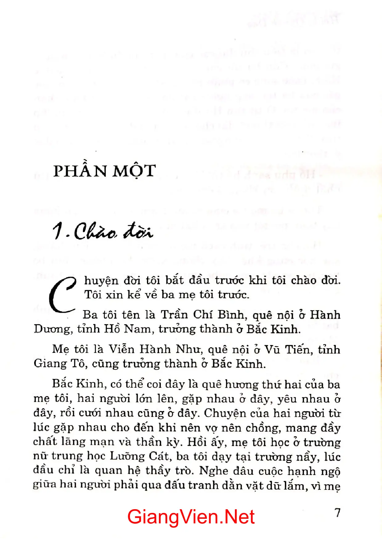 Ảnh minh họa nội dung cuốn sách: Chuyện đời tôi Quỳnh Dao