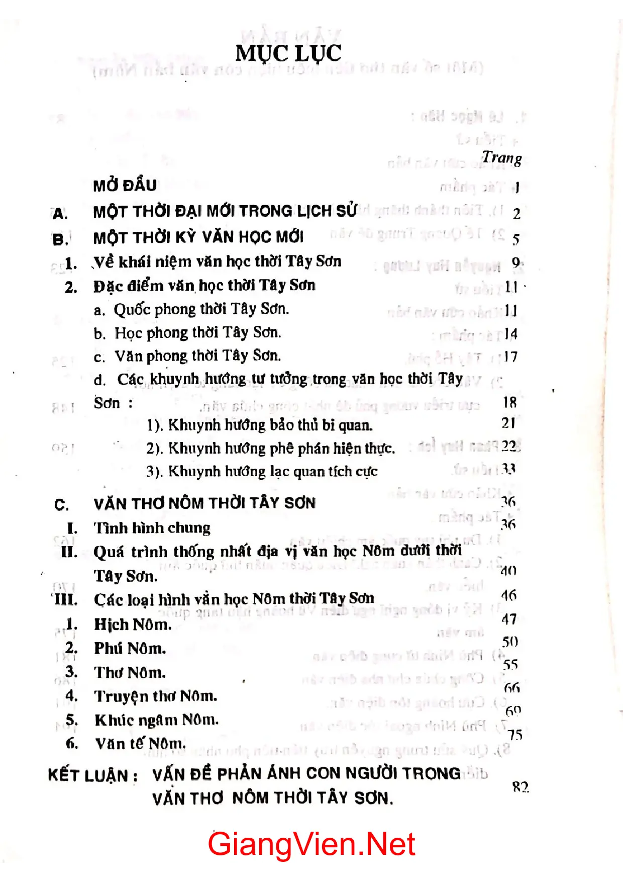 Trang bìa chính thức sách Văn thơ nôm thời Tây Sơn