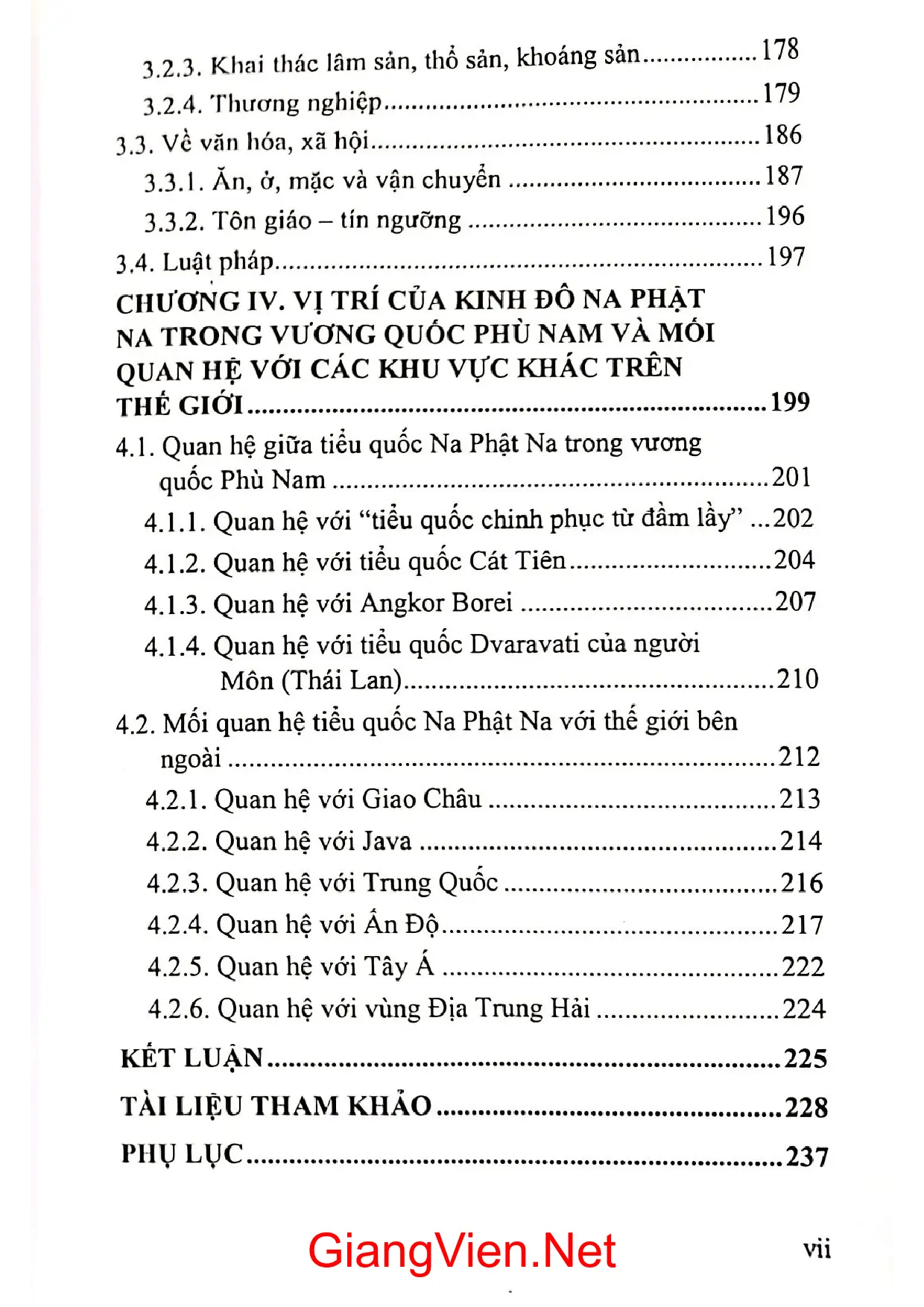 Mục lục chi tiết trang 1 sách Na Phật Na kinh đô đầu tiên và cuối cùng của vương quốc Phù Nam