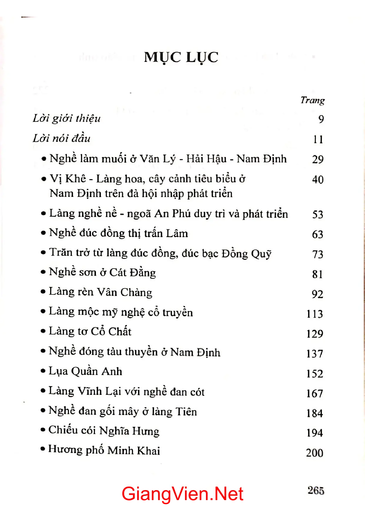 Trang bìa chính thức sách Nghề và làng nghề truyền thống Nam Định