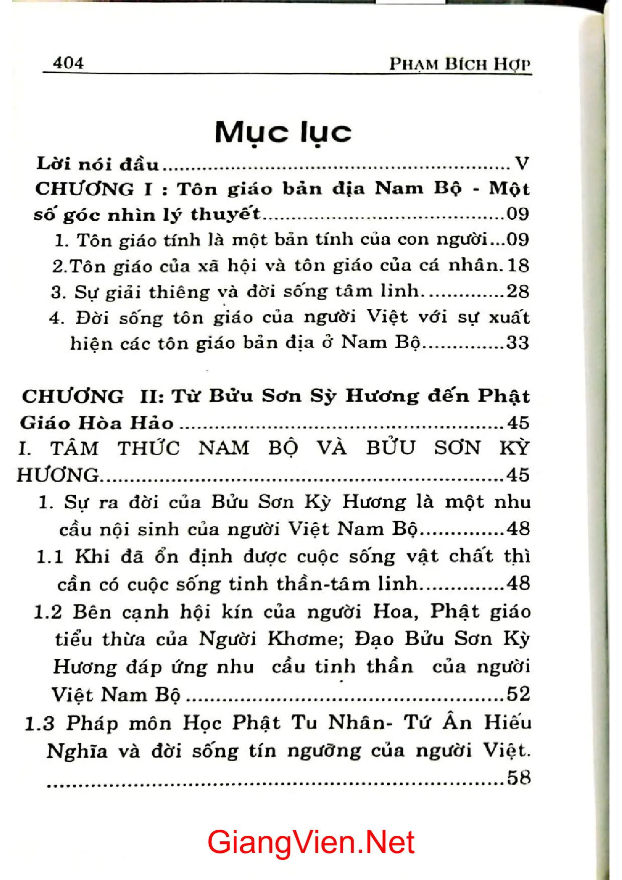Trang bìa chính thức sách Người Nam bộ và tôn giáo bản địa Bửu sơn kỳ hương Cao đài Hòa hảo