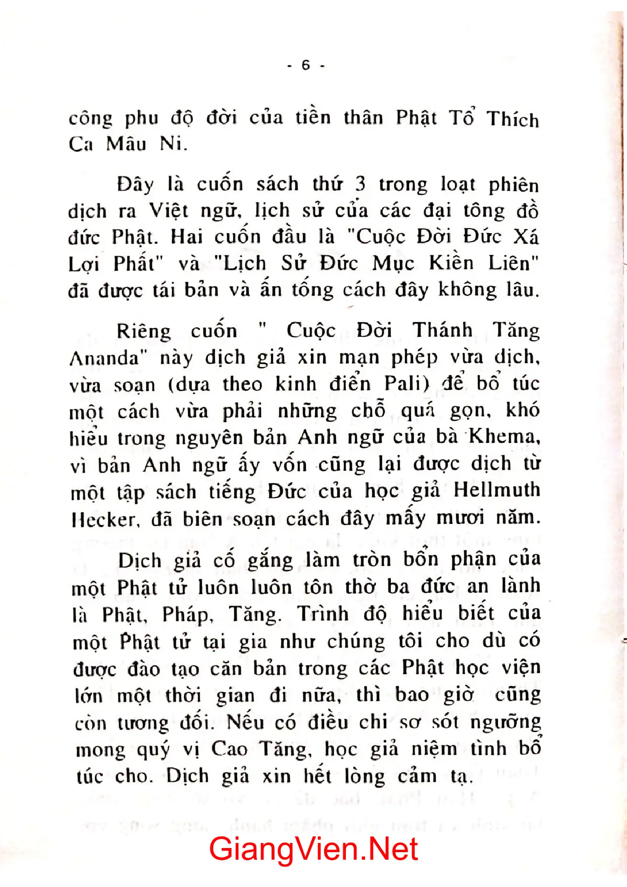 Mục lục chi tiết trang 2 sách Cuộc đời thánh tăng A nan đà