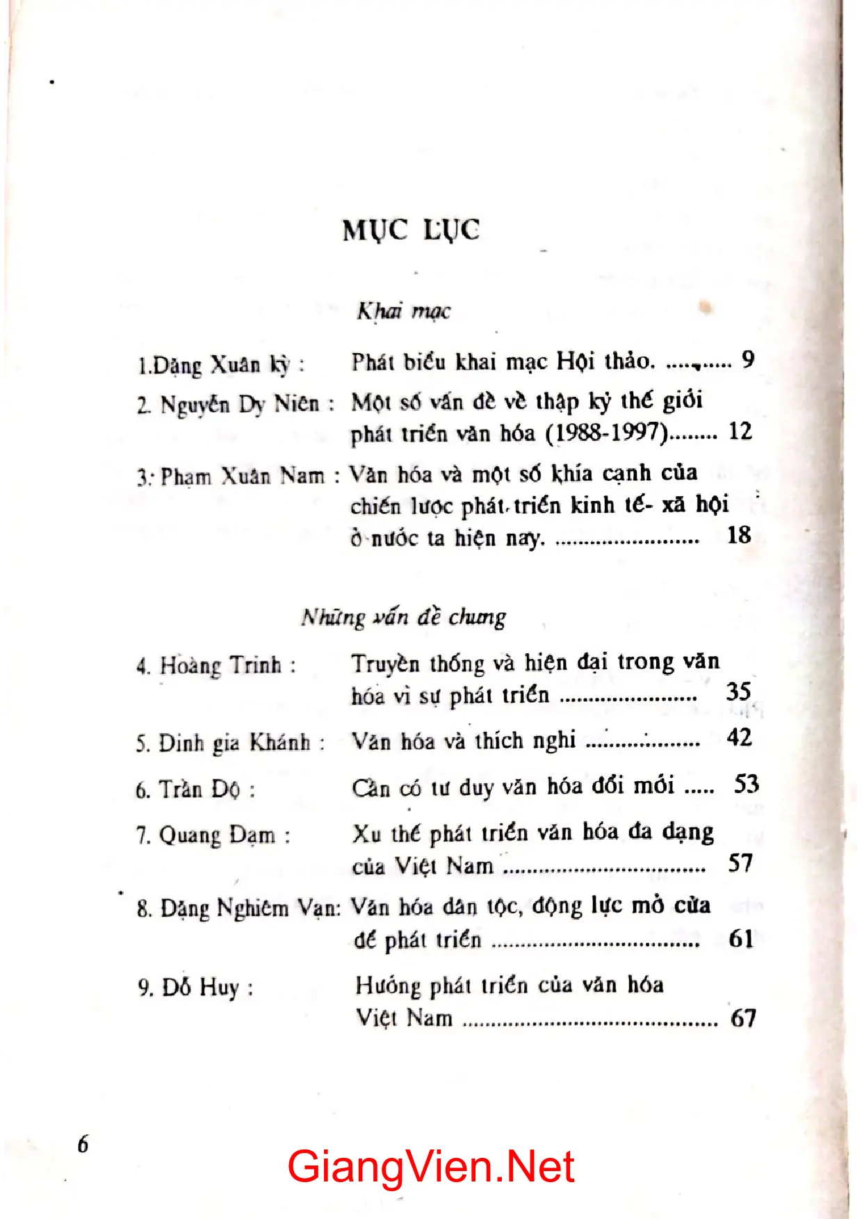 Trang bìa chính thức sách Mấy vấn đề văn hóa và phát triển ở Việt Nam hiện nay
