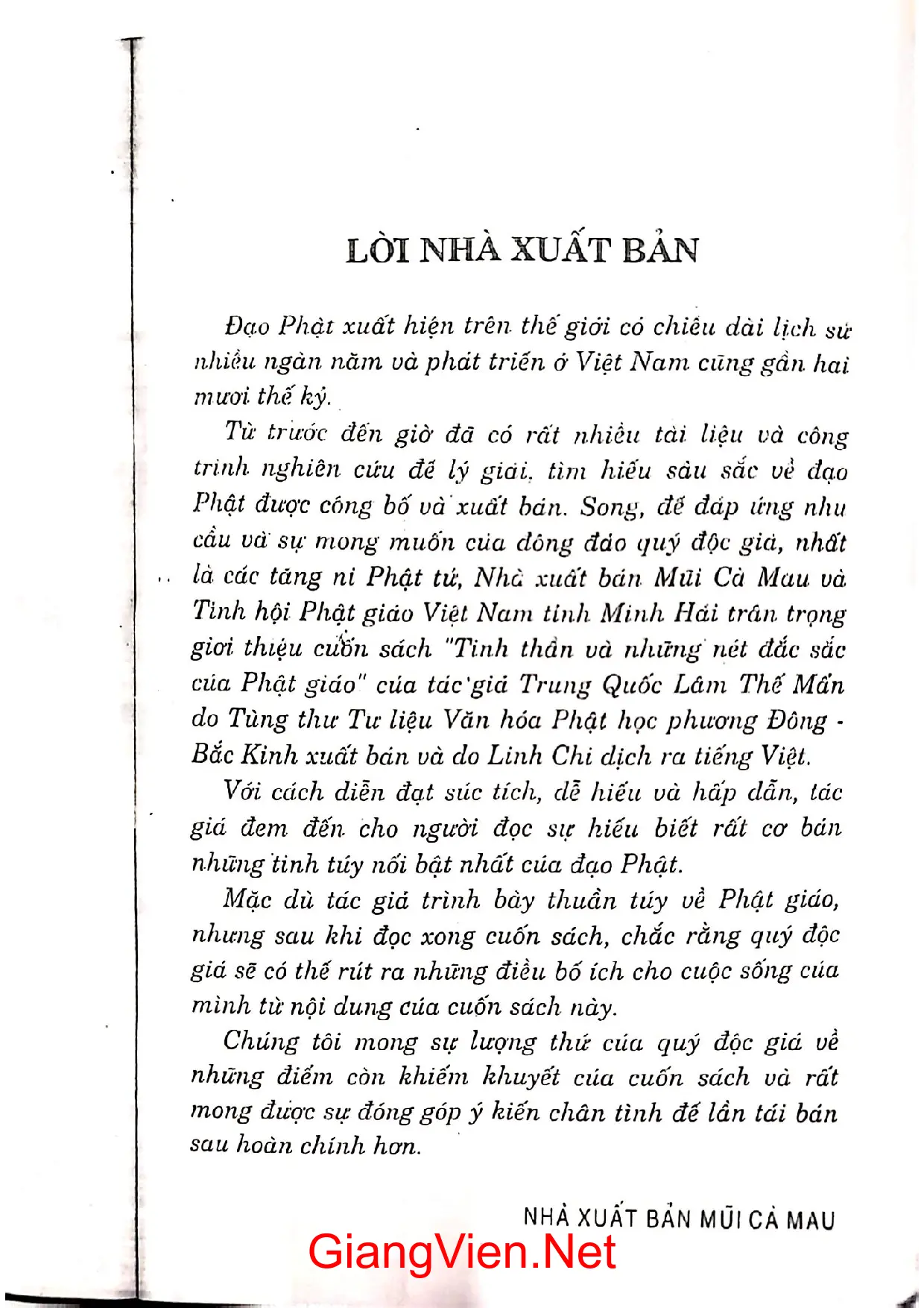 Mục lục chi tiết trang 2 sách Tinh thần và nét đặc sắc của Phật giáo