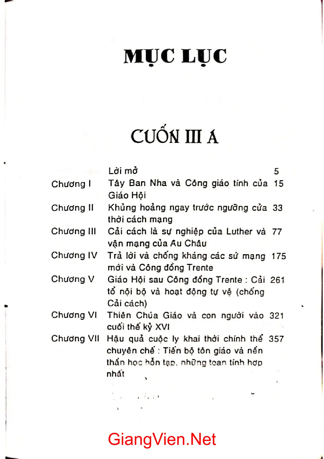 Trang bìa chính thức sách Bộ tân lịch sử Giáo hội các luồng tư tưởng nảy sinh từ phong trào cải cách Cuon 3B