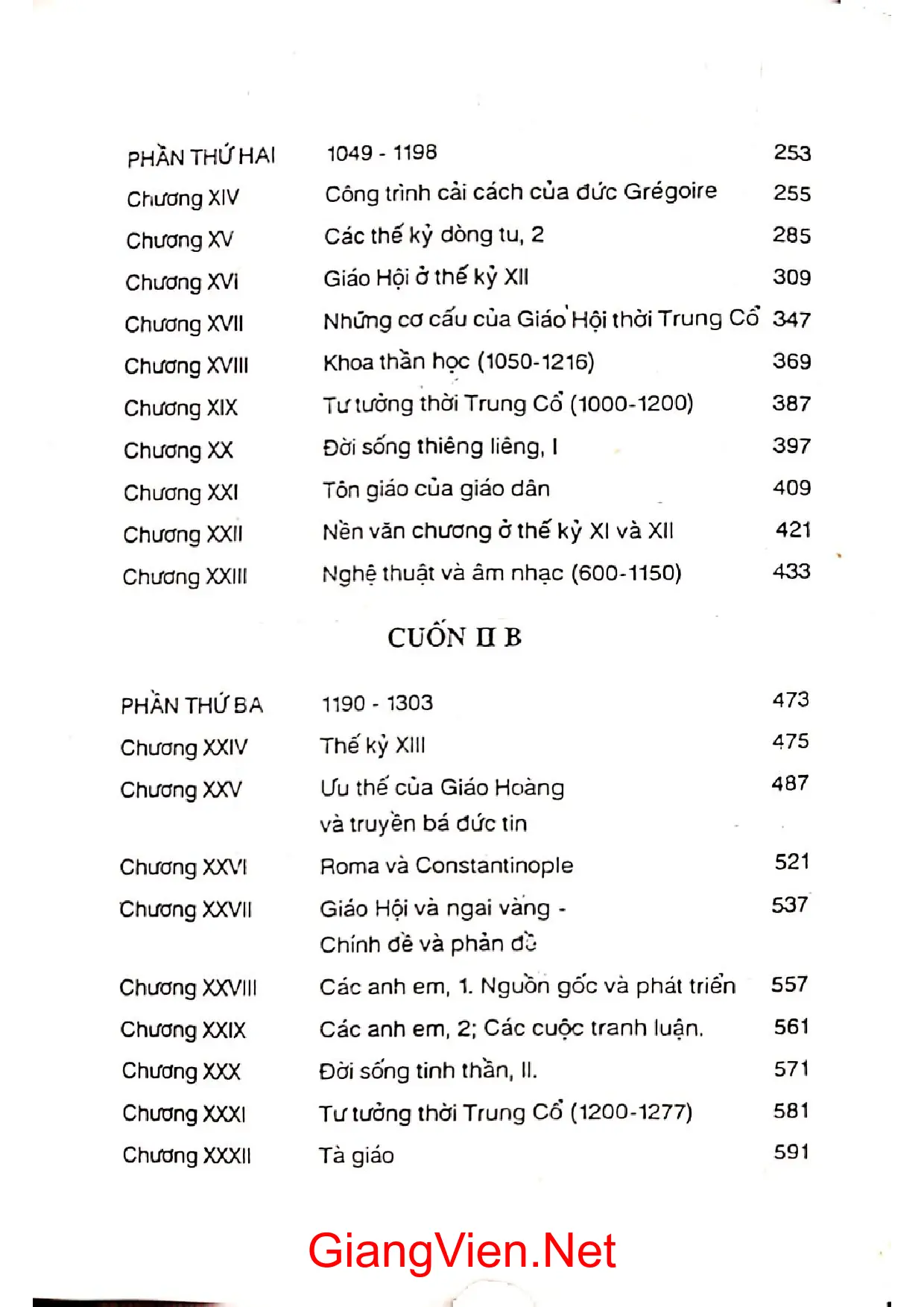 Ảnh minh họa nội dung cuốn sách: Bộ tân lịch sử giáo hội cuốn II A phần 1 từ năm 604 đến năm 1198