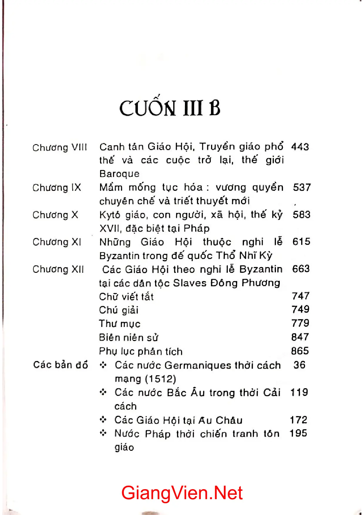 Ảnh minh họa nội dung cuốn sách: Bộ tân lịch sử Giáo hội cuốn IIIA chung quanh phong trào cải cách