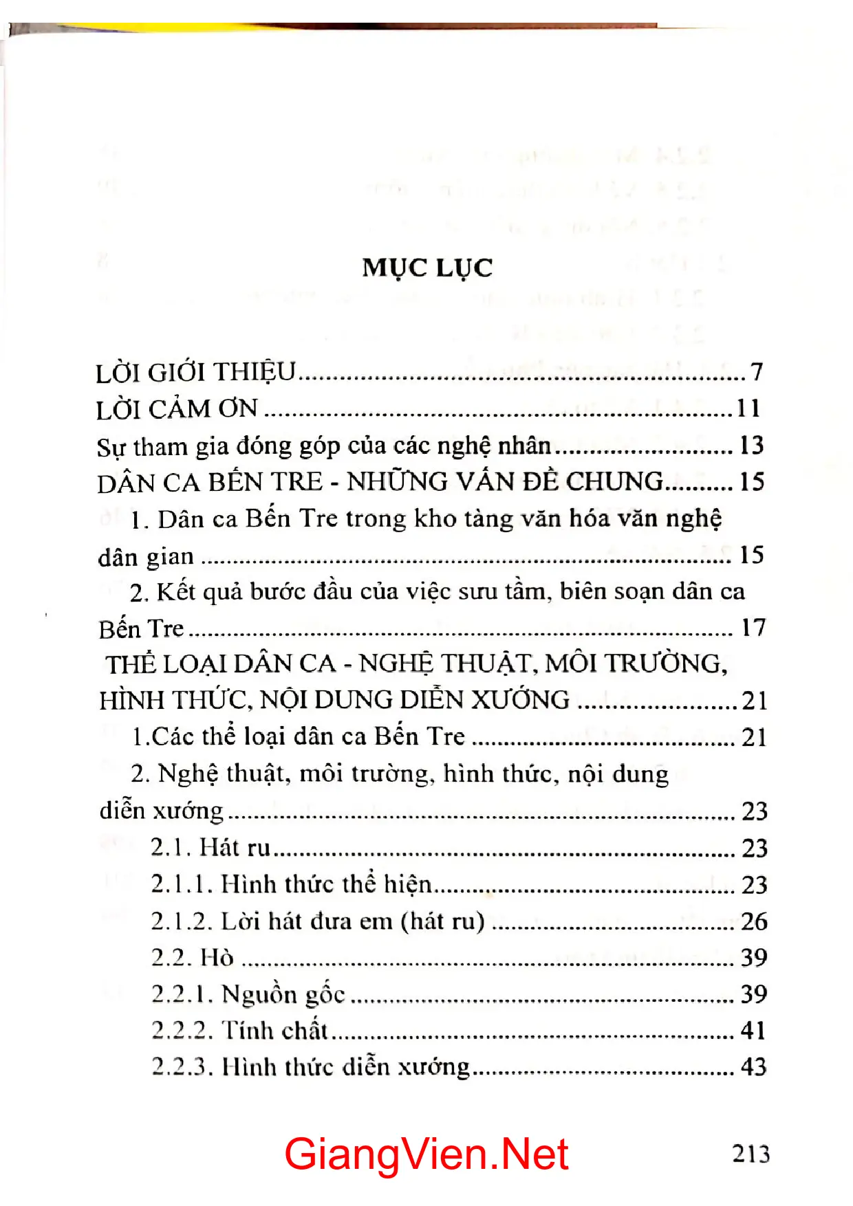 Ảnh minh họa nội dung cuốn sách: Các hình thức diễn xướng dân gian ở Bến Tre