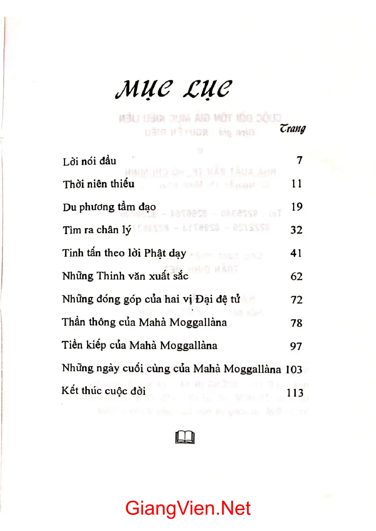 Ảnh minh họa nội dung cuốn sách: Cuộc đời tôn giả Mục Kiền Liên