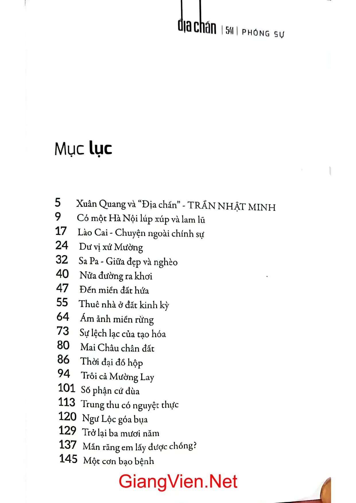 Trang bìa chính thức sách Địa chấn