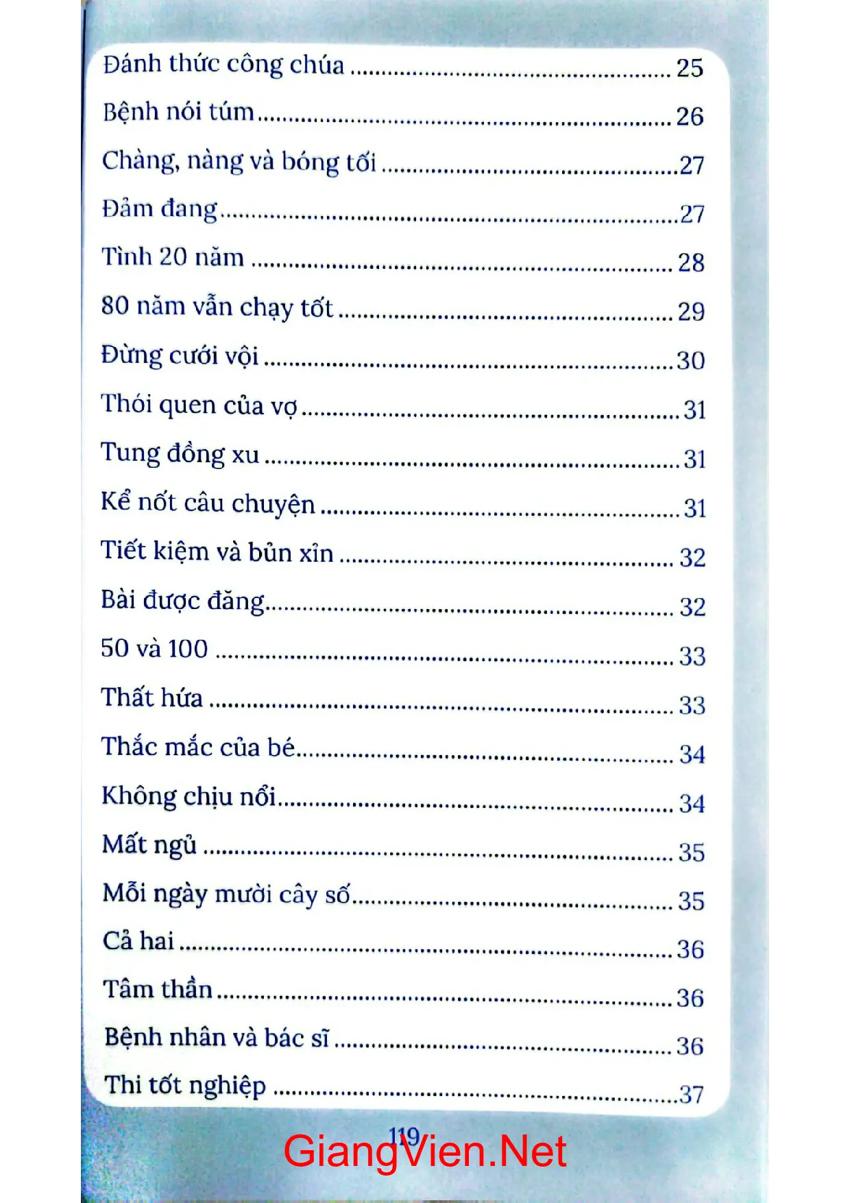 Mục lục chi tiết trang 2 sách Đọc là cười