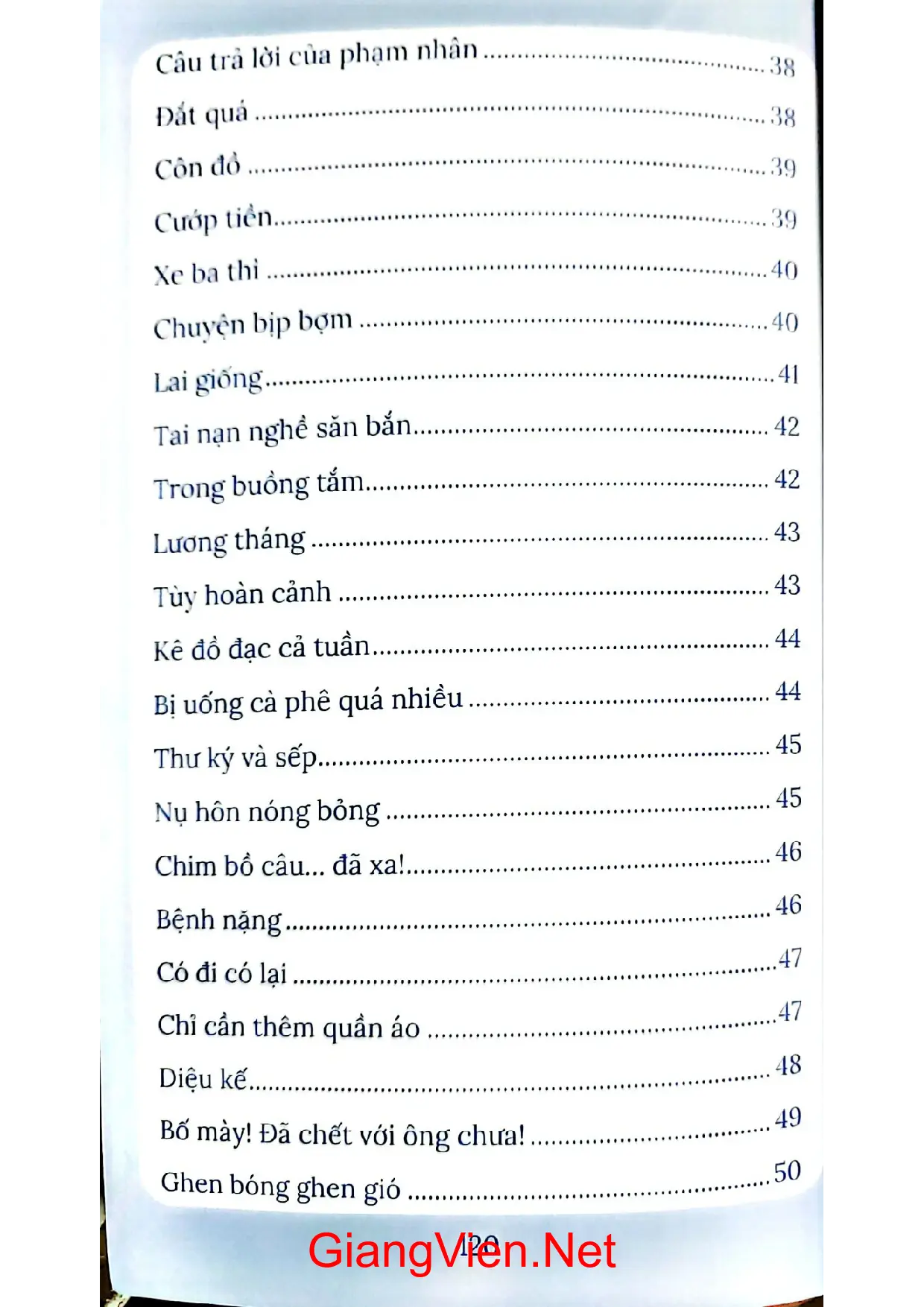 Mục lục chi tiết trang 3 sách Đọc là cười