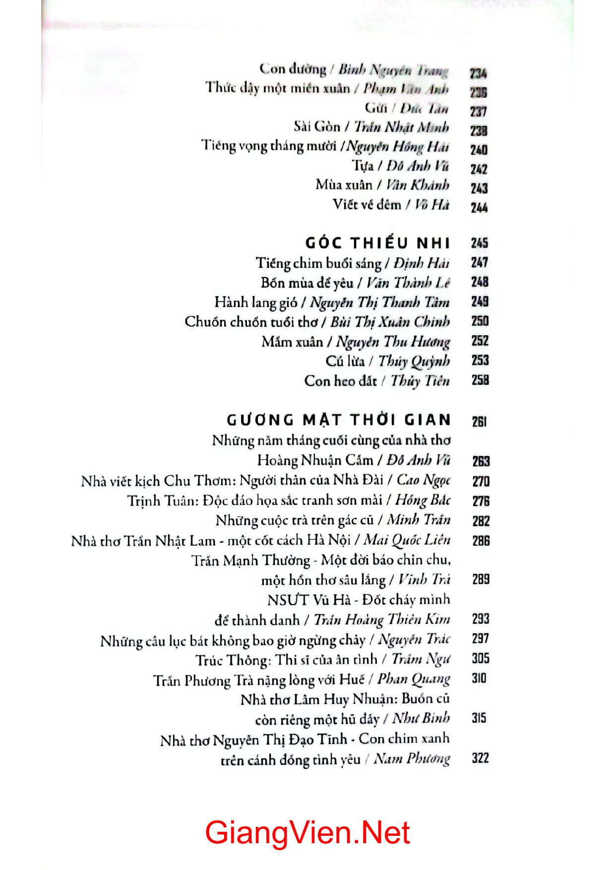 Mục lục chi tiết trang 2 sách Đất Quảng quê hương trong trái tim
