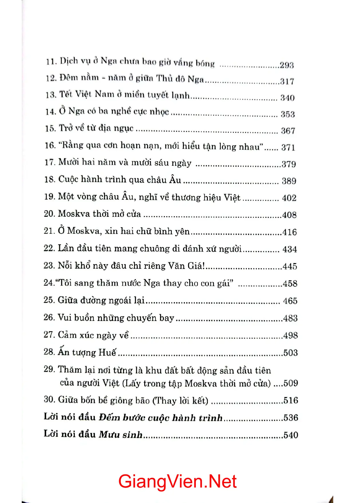 Mục lục chi tiết trang 2 sách Hôm nay thương nhớ Rơi vỡ lòng ai