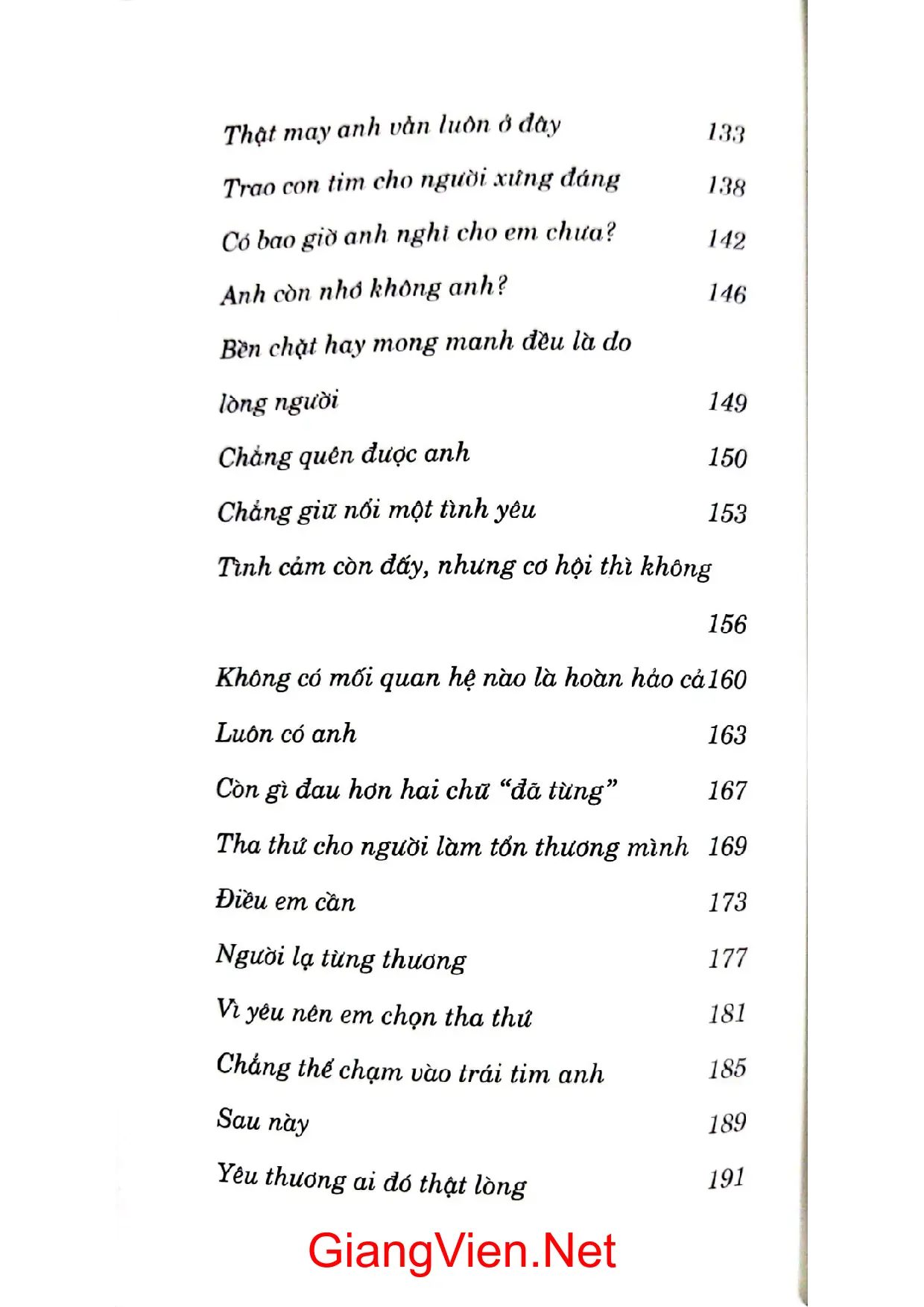 Mục lục chi tiết trang 2 sách Giữ chặt thương tổn Em sẽ là người tổn thương