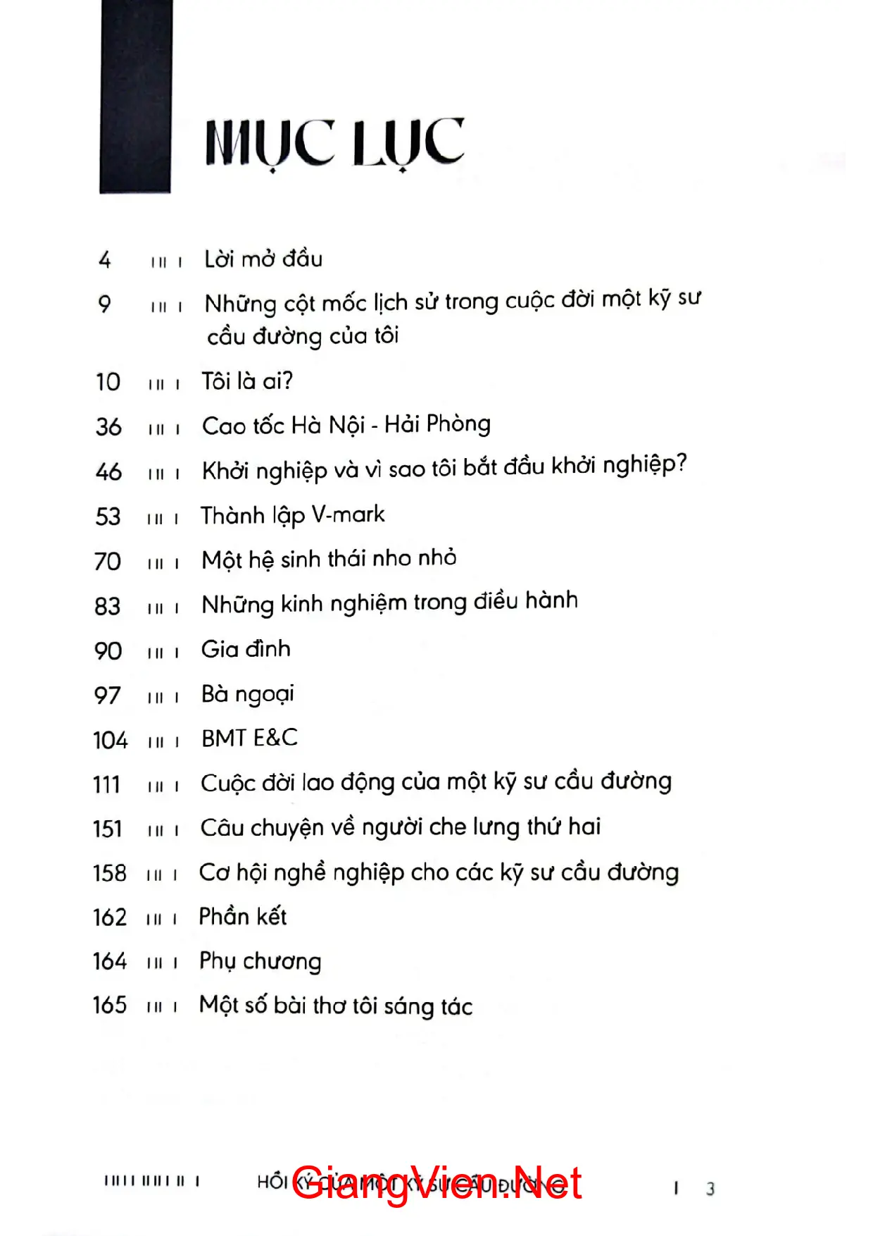 Trang bìa chính thức sách Hồi ký của một kỹ sư cầu đường