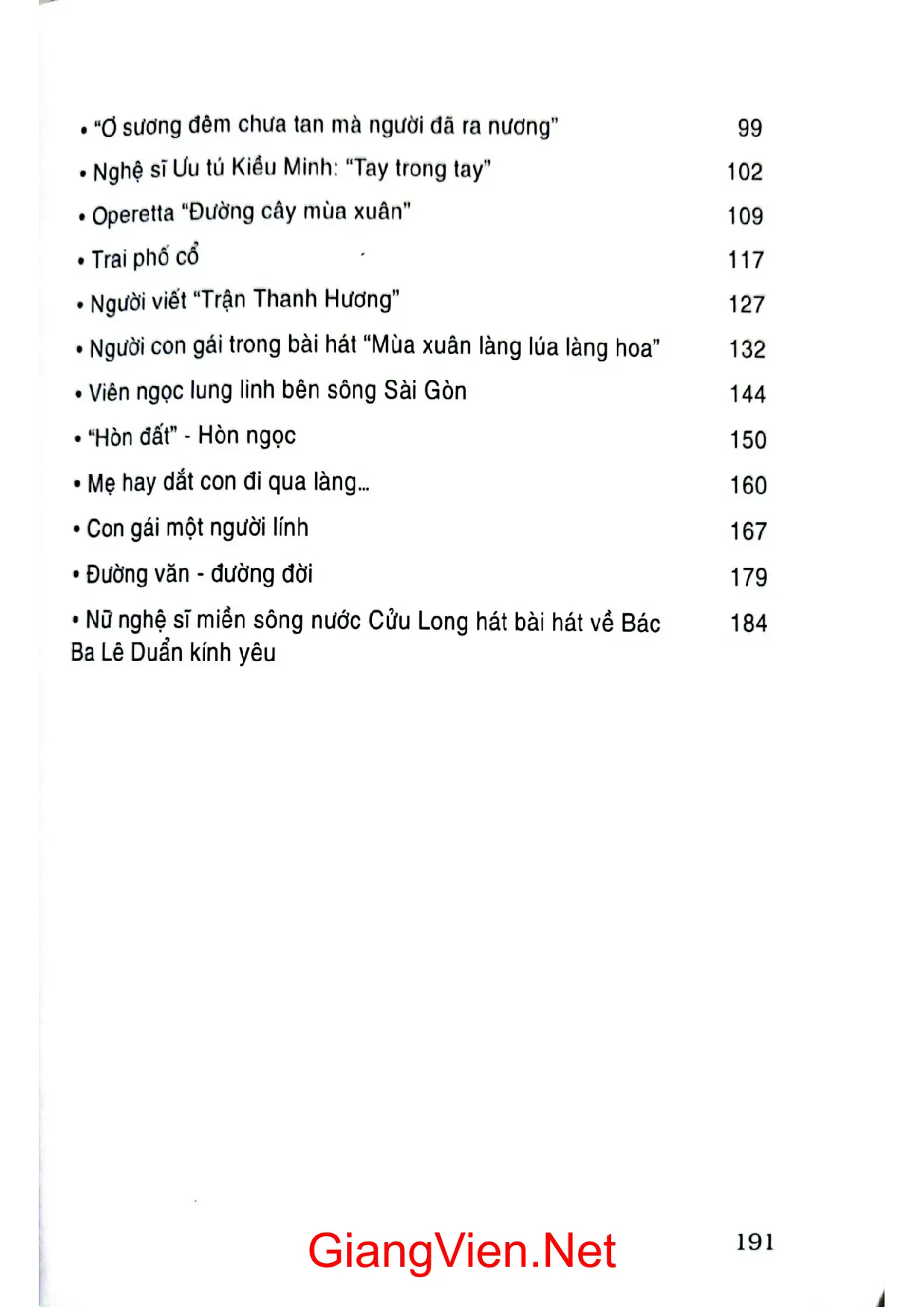 Mục lục chi tiết trang 1 sách Hoa Ê Miêng