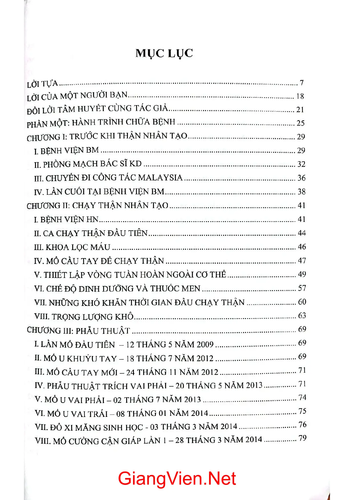 Trang bìa chính thức sách Hồi ký chạy thận