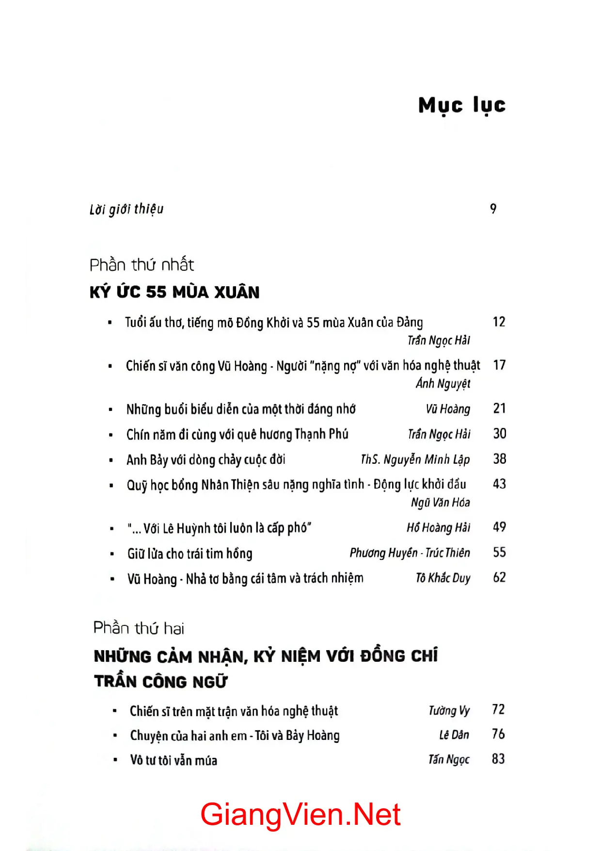 Ảnh minh họa nội dung cuốn sách: Ký ức 55 mùa xuân