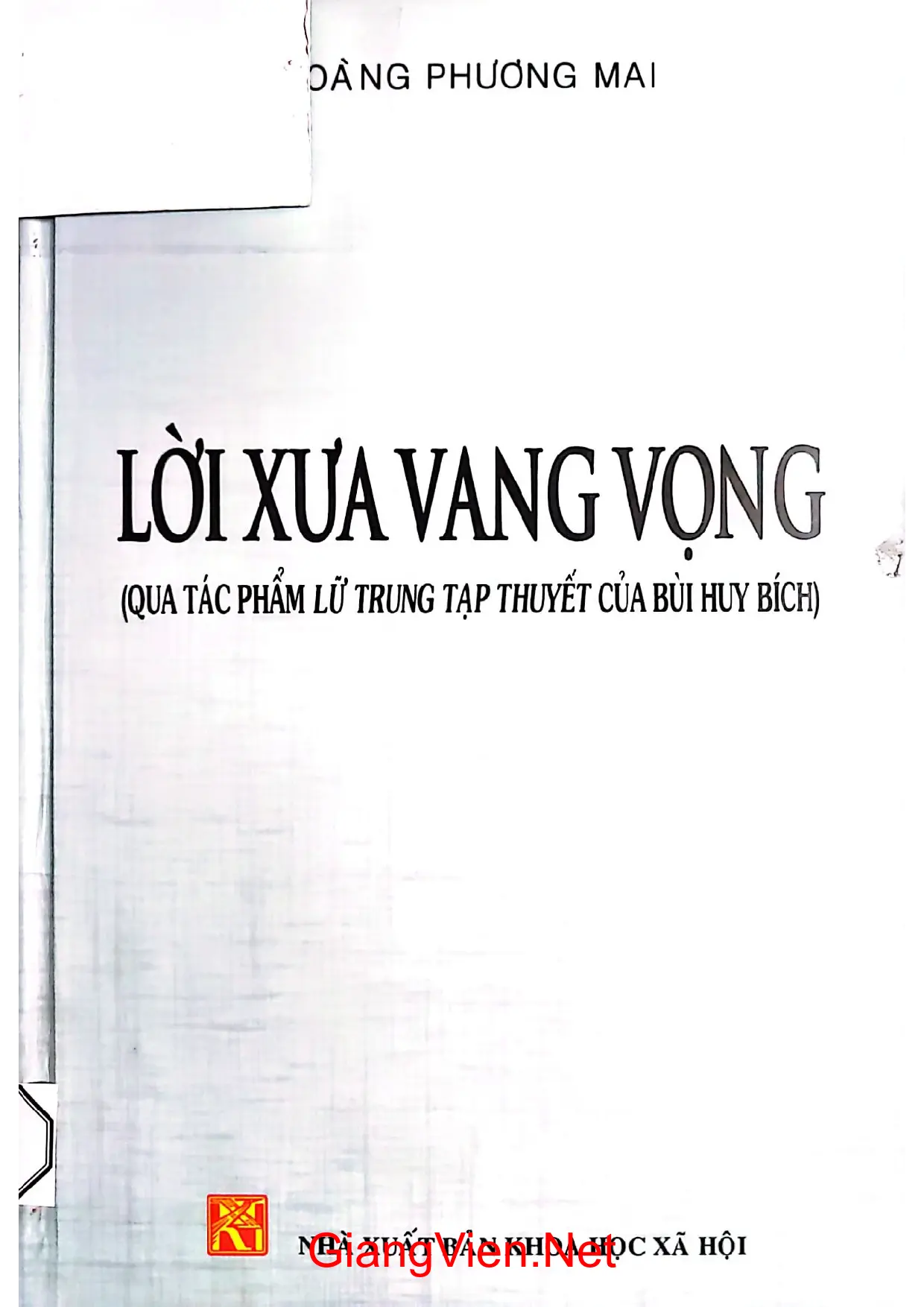 Ảnh bìa của Lời xưa vang vọng