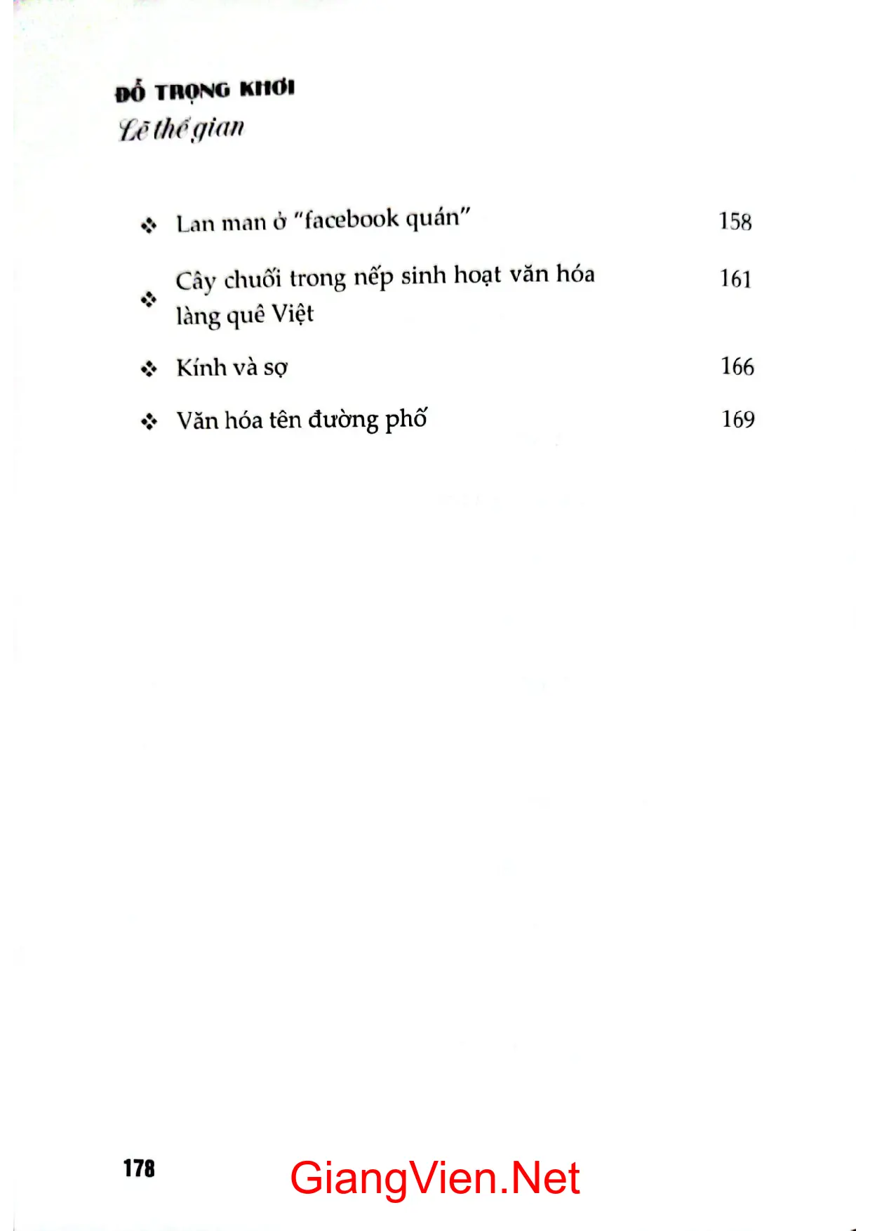 Mục lục chi tiết trang 2 sách Lẽ thế gian