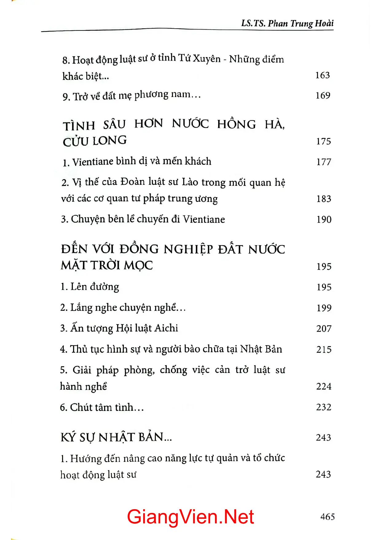 Mục lục chi tiết trang 2 sách Lao xao nỗi nhớ