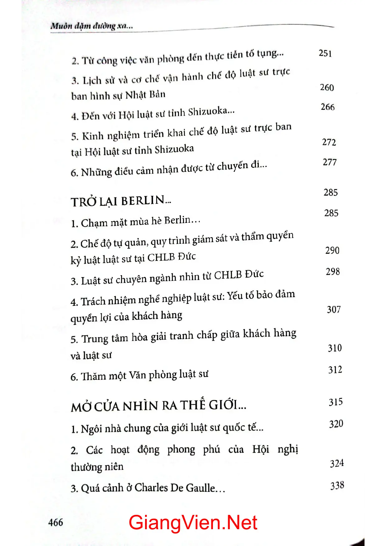 Mục lục chi tiết trang 3 sách Lao xao nỗi nhớ