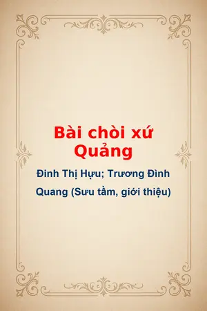 Ảnh bìa của Bài chòi xứ Quảng