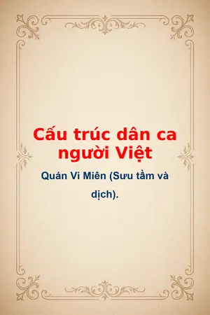 Ảnh bìa của Cấu trúc dân ca người Việt