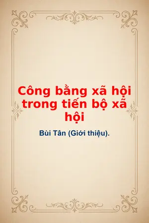 Ảnh bìa của Công bằng xã hội trong tiến bộ xã hội