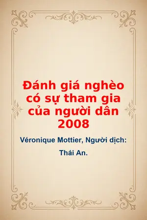 Ảnh bìa của Đánh giá nghèo có sự tham gia của người dân 2008