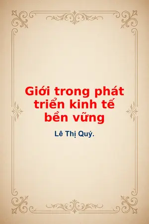 Ảnh bìa của Giới trong phát triển kinh tế bền vững
