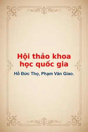 Ảnh bìa của Hội thảo khoa học quốc gia