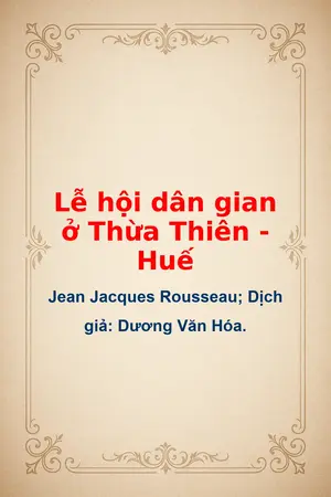 Ảnh bìa của Lễ hội dân gian ở Thừa Thiên Huế