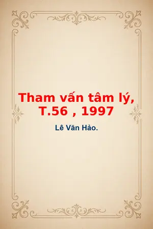 Ảnh bìa của Tham vấn tâm lý T56 1997