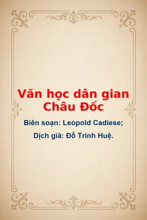 Ảnh bìa của Văn học dân gian Châu Đốc