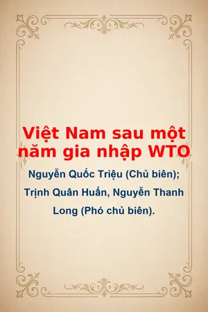 Ảnh bìa của Việt Nam sau một năm gia nhập WTO